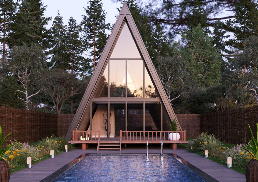 منزل بإطارA-Frame